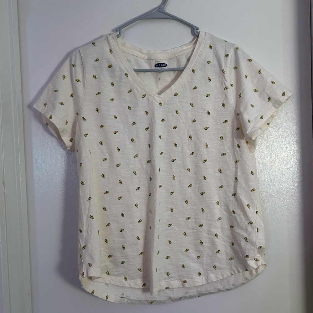Avocado Print V Neck Tee